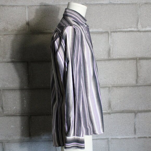 ETRO SZ M Cotton Striped LS Men's Button Up Dress Shirt - Picture 6 of 6